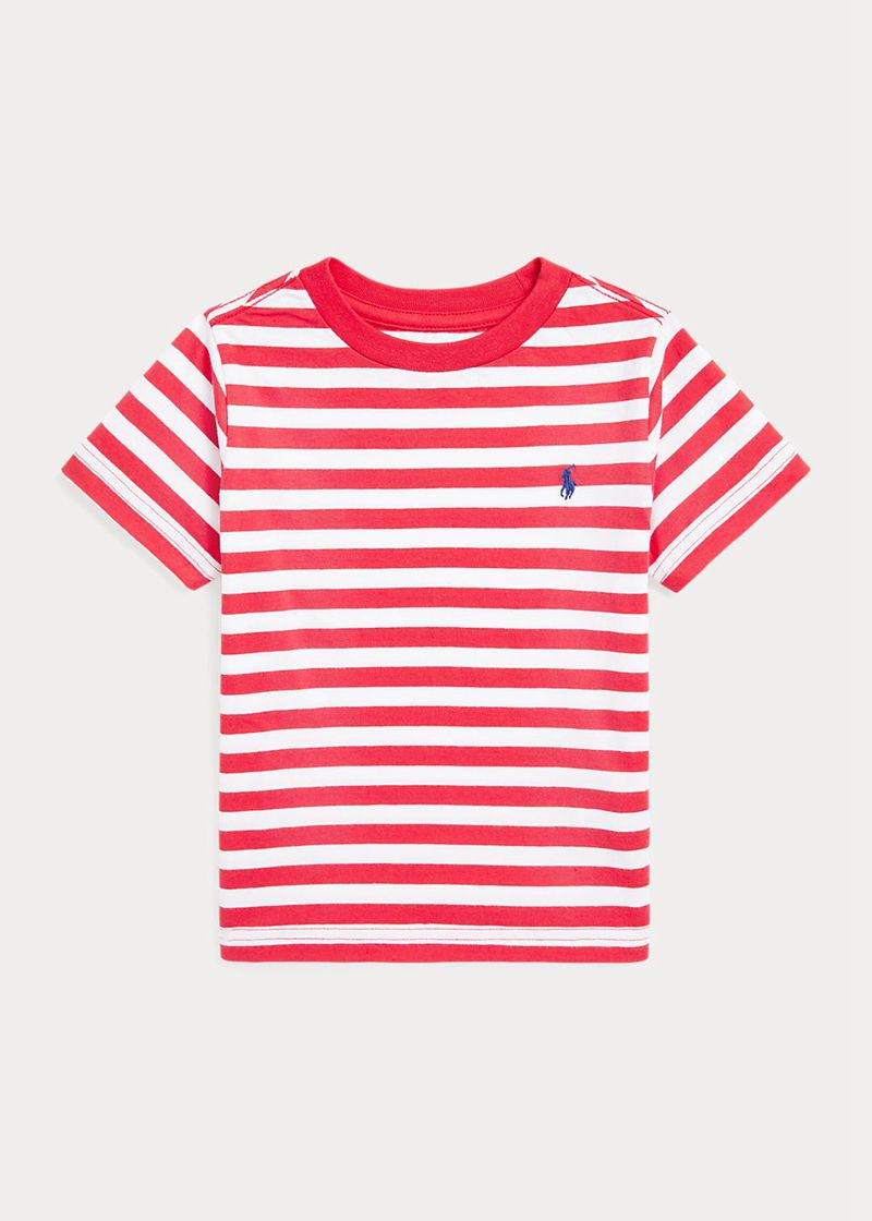 Camiseta Ralph Lauren Niño 1.5-6 Años Striped Cotton Jersey Chile Rojas NIETB-3517